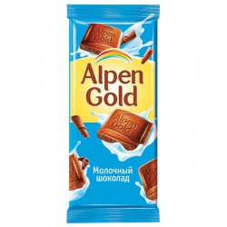 Шоколад, Alpen Gold (Альпен гольд) 90 г молочный