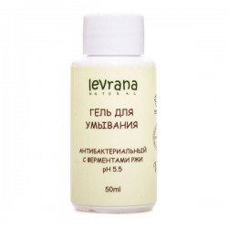 Гель для умывания, Levrana natural (Леврана нейчерал) 50 мл антибактериальный с ферментами ржи